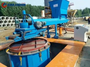 Hot selling Concrete ring Riser type external mold vibrating pipe making machine for Construction