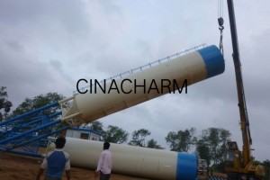 Manufacturer 150T vertical screw conveyor for cement silo cement bulk cement silo discharge valve silo For sale