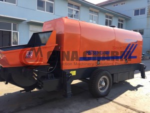 HBTS80—Diesel concrete pump na may trailer