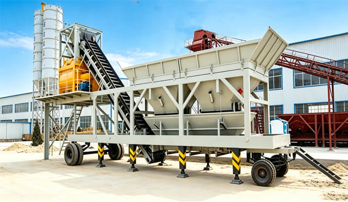 Foldable Mobile Concrete Batching Plant